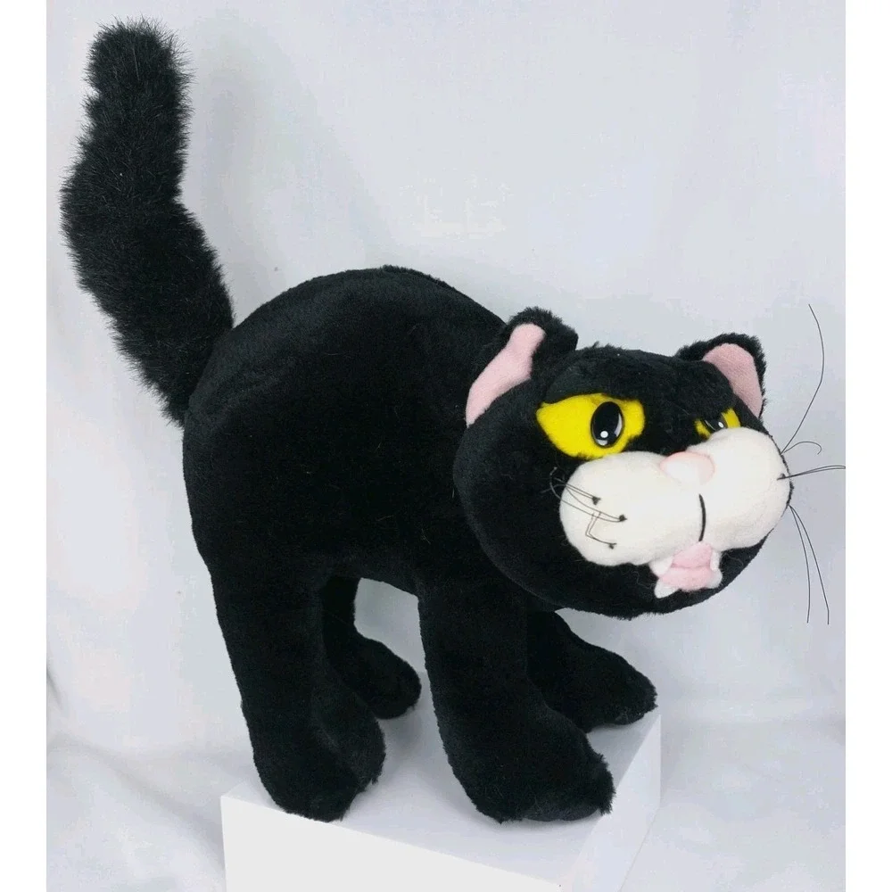Vtg Gibson Greetings Plush Angry Fraidy Black Cat 10